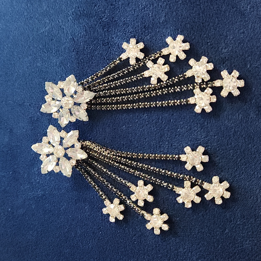 NEW! C&C Crystal Flower Earrings